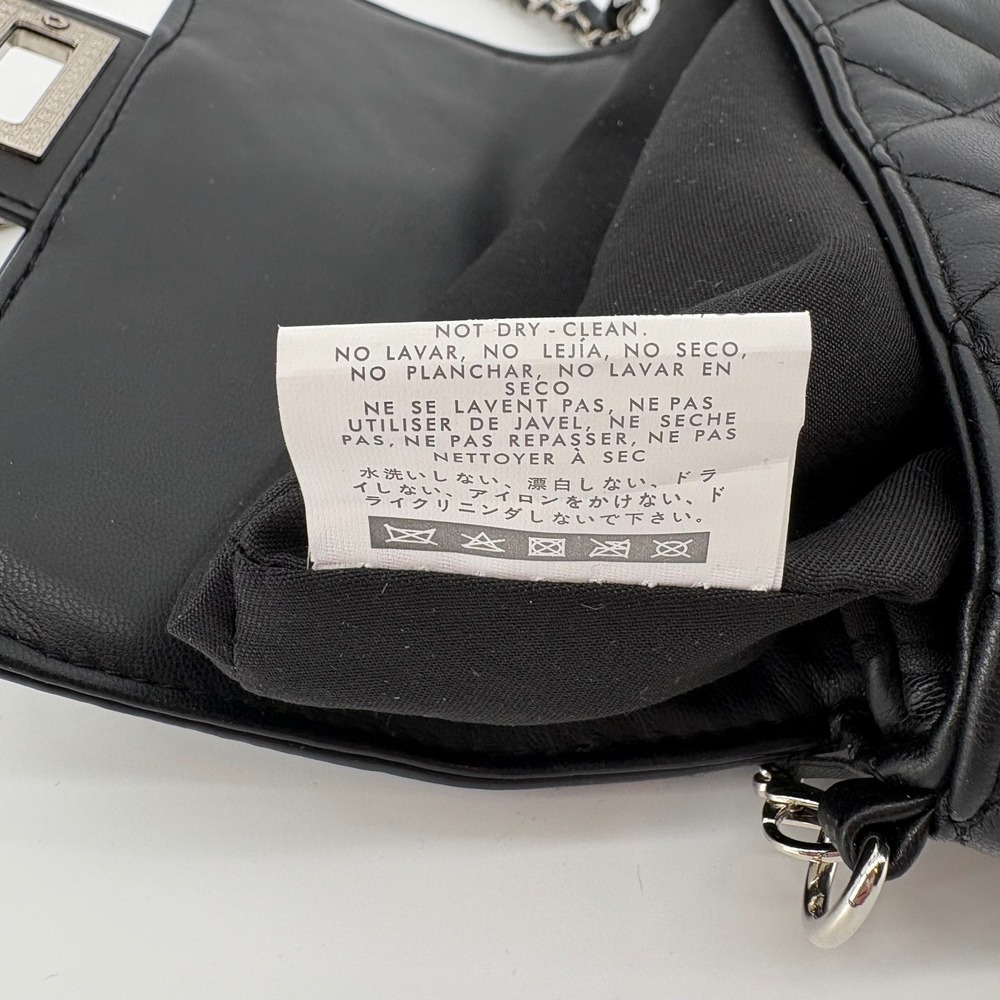 Bam Forever Black Quilted Rhinestone Flap Crossbody Bag - Excellent Condition - Picture 6 of 11
